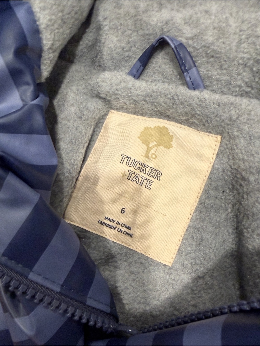 Tucker + Tate Waterproof Raincoat - Navy Blue Stripes - Picture 7 of 7